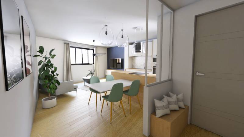 A vendre appartement neuf F4/T4 3 chambres avec parking terrasse quartier Saint Gervais proche Lycée JB à Rouen 76000